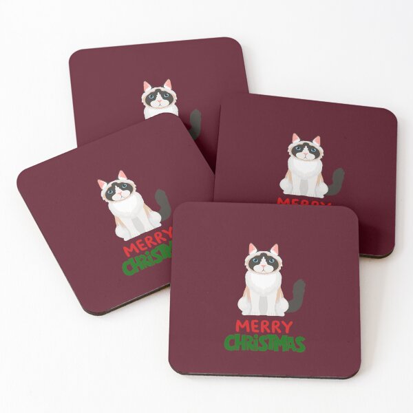 Item preview, Cute Ragdoll Cat Merry Christmas Holiday Art designed and sold by stormk10.