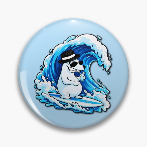 Item preview, Copy of Mr. Nonchalance Bear Sippin' with Attitude - Surfing designed and sold by YOFANTZ!.