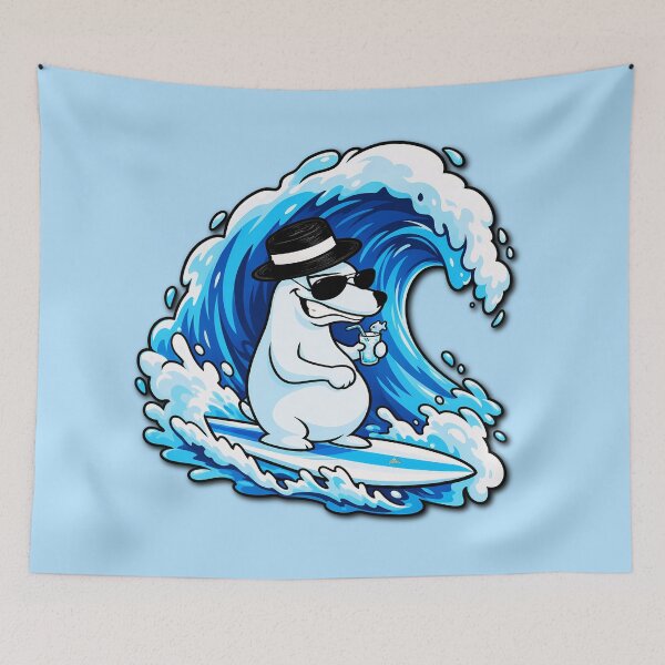 Item preview, Copy of Mr. Nonchalance Bear Sippin' with Attitude - Surfing designed and sold by YOFANTZ!.