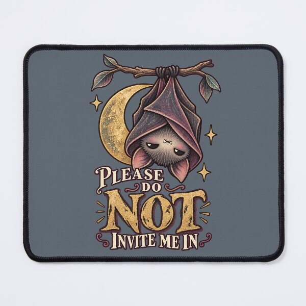 Item preview, Please Do Not Invite Me In – Sleepy Introvert Bat Illustration designed and sold by MAD's Recreation Studio.