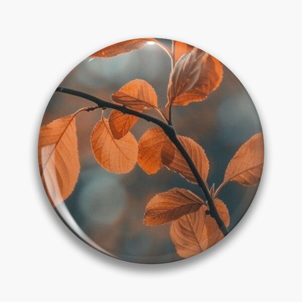 Item preview, Cozy Autumn Orange Leaves Branch — Seasonal Bokeh Photography Art designed and sold by LYAN-STORE.