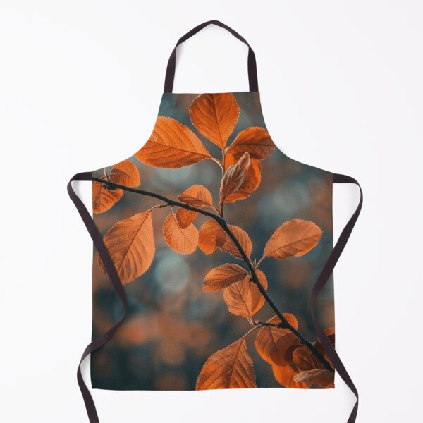 Item preview, Cozy Autumn Orange Leaves Branch — Seasonal Bokeh Photography Art designed and sold by LYAN-STORE.