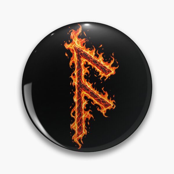 Aperçu de l'œuvre Rune d'Ansuz en flamme créée et vendue par Faust-ART.