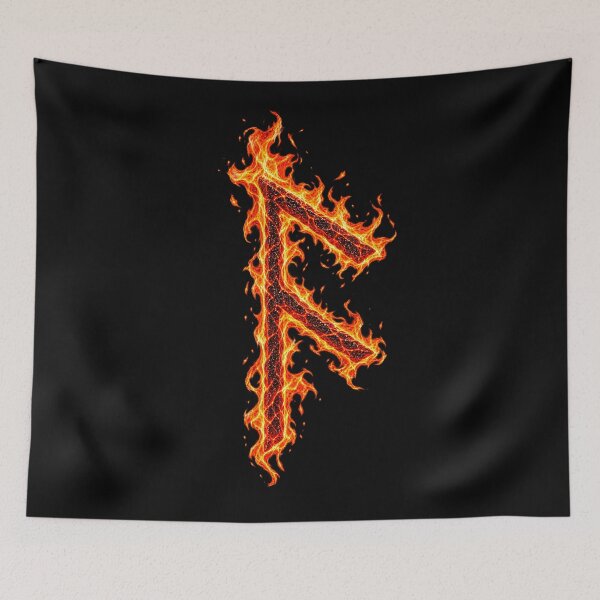 Item preview, Ansuz Rune in flame designed and sold by Faust-ART Design.