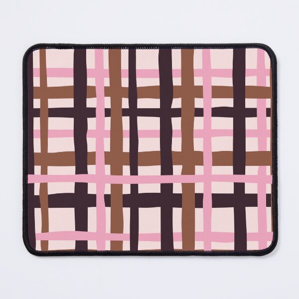 Item preview, Minimal Geometric Rectangles Lines 16 | Abstract Plaid Grid Brown Plum Pink designed and sold by MarleneCanto.