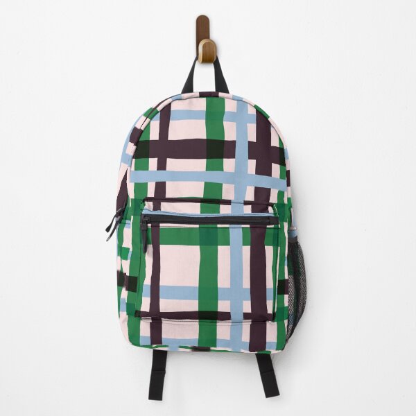 Item preview, Minimal Geometric Rectangles Lines 16 | Abstract Plaid Grid Plum Green Powder Blue designed and sold by MarleneCanto.