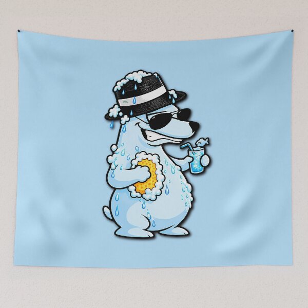 Item preview, Mr. Nonchalance Bear Sippin' with Attitude - Shower  designed and sold by YOFANTZ!.