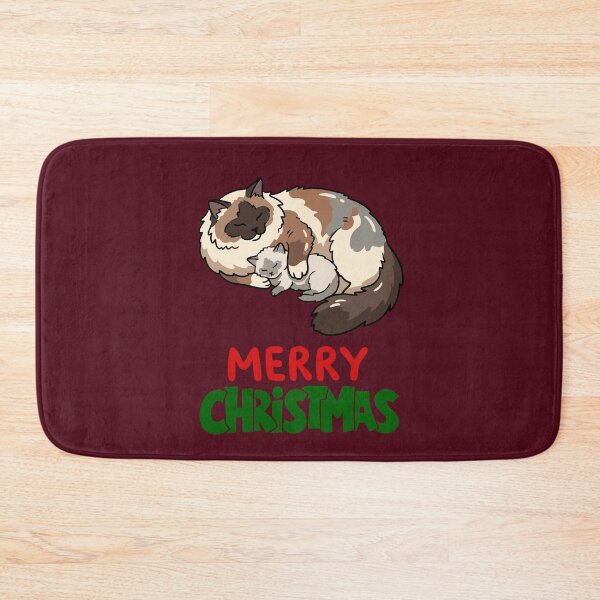 Item preview, Cute Ragdoll Cat Merry Christmas Holiday Art designed and sold by stormk10.