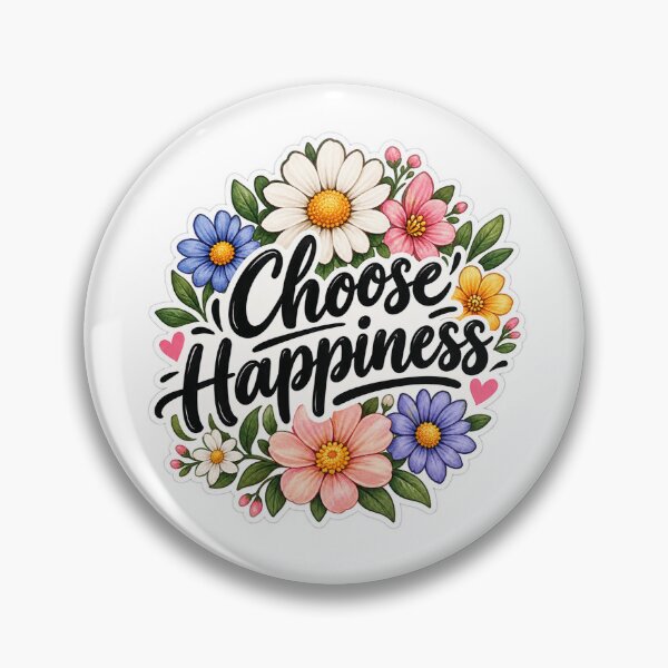 Item preview, Choose Happiness Floral Inspirational Design designed and sold by Nunaprettyshop.
