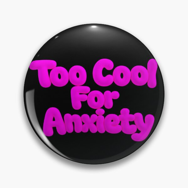 Item preview, Too Cool For Anxiety – Motivational Bubble Letter Sticker designed and sold by tviyluv.