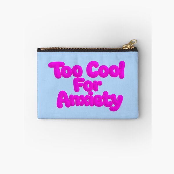 Item preview, Too Cool For Anxiety – Motivational Bubble Letter Sticker designed and sold by tviyluv.