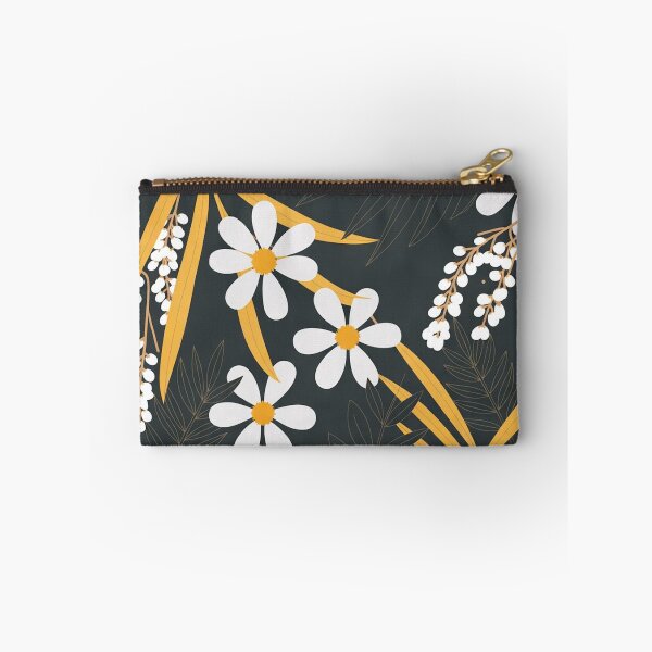 Item preview, Charcoal Gold Tropical Floral Botanical Art designed and sold by Mindful Wall Art Studio.