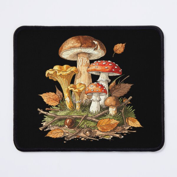 Item preview, Vintage Mushroom Forest Undergrowth Botanical Art designed and sold by PepolArt.