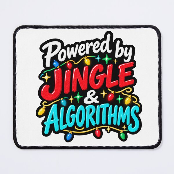 Item preview, Powered By Jingle And Algorithms Funny Christmas Design designed and sold by Kenzie & Co.