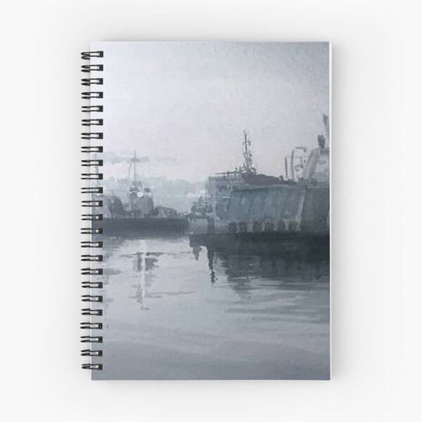 Item preview, Monochrome Ships in the Harbor designed and sold by SlavaArt.