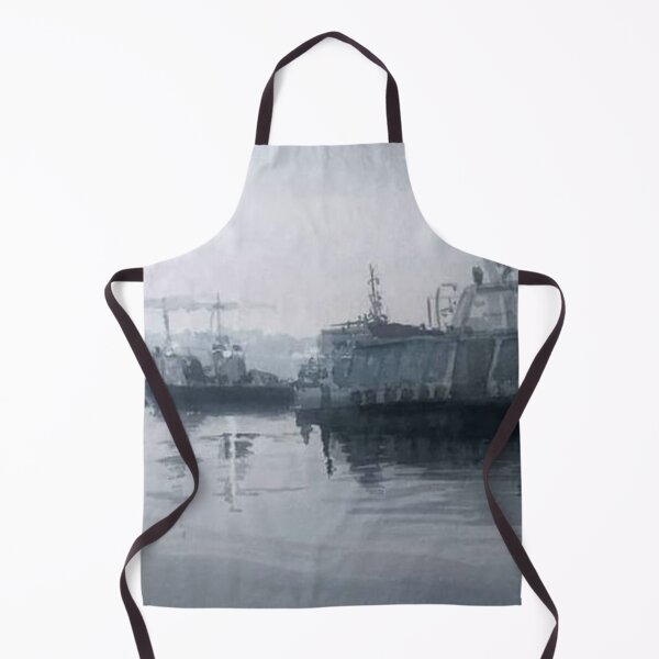 Item preview, Monochrome Ships in the Harbor designed and sold by SlavaArt.