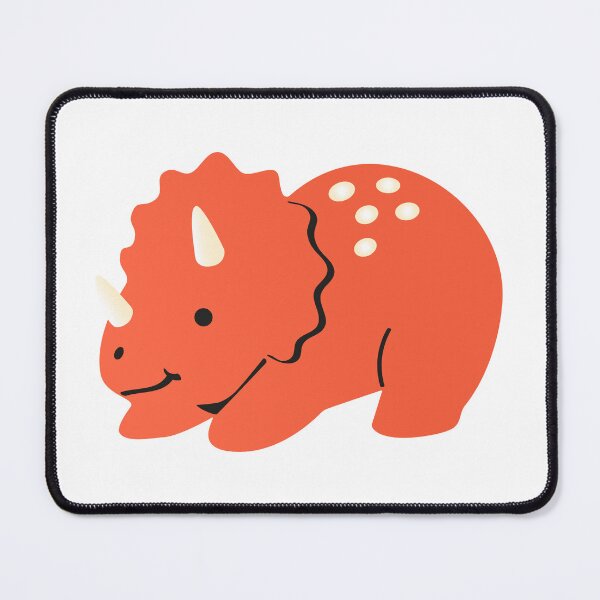 Item preview, Smiling orange triceratops in a childlike style designed and sold by Rlicious.