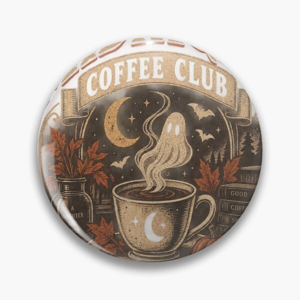 Item preview, Midnight Coffee Club – Vintage Halloween Coffee Ghost designed and sold by pinkaesthetik.