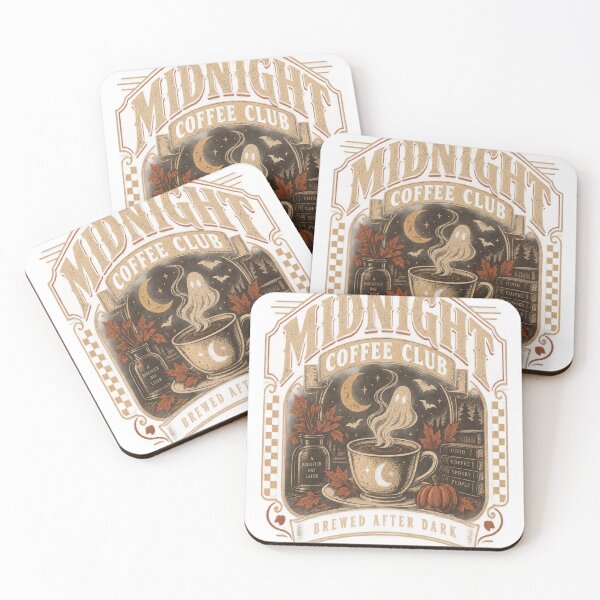 Item preview, Midnight Coffee Club – Vintage Halloween Coffee Ghost designed and sold by pinkaesthetik.
