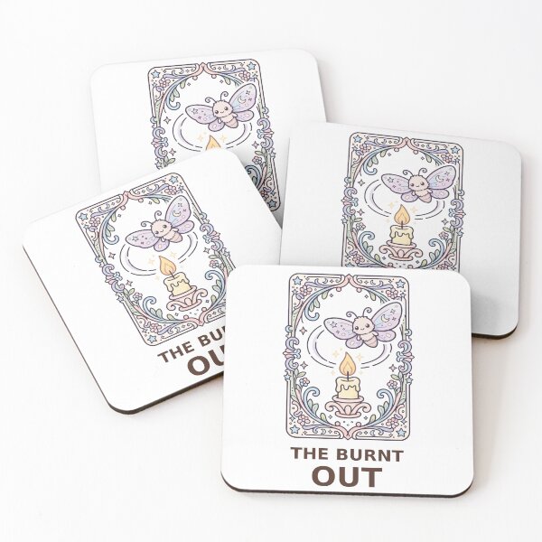 Item preview, The Burnt Out Tarot Card - Kawaii Moth designed and sold by Visual Dept..