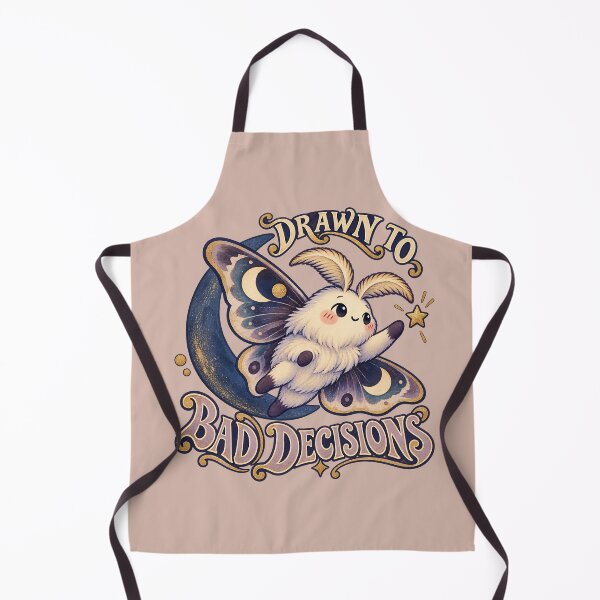 Item preview, Drawn to Bad Decisions – Curious Moth Illustration designed and sold by  MAD's Recreation Studio.
