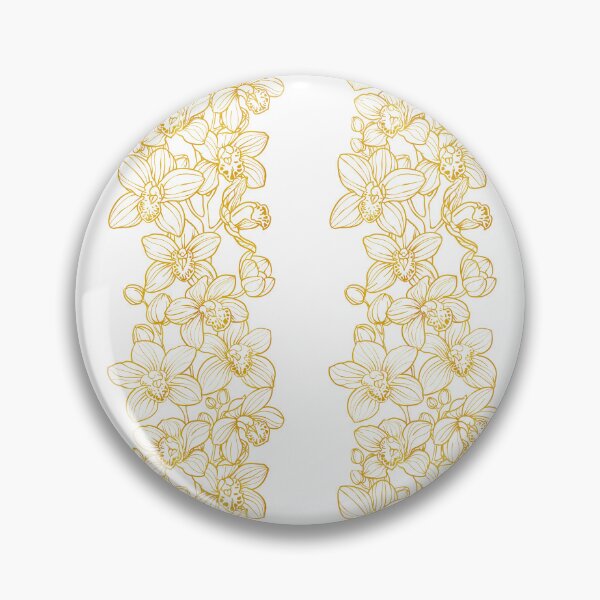 Item preview, golden line art orchids arranged designed and sold by babanovaesha.