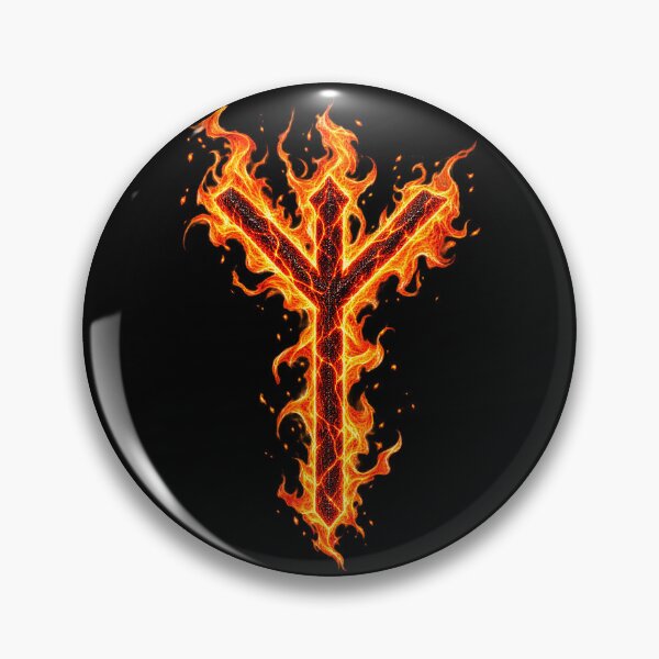 Item preview, Algiz Rune in flame designed and sold by Faust-ART.