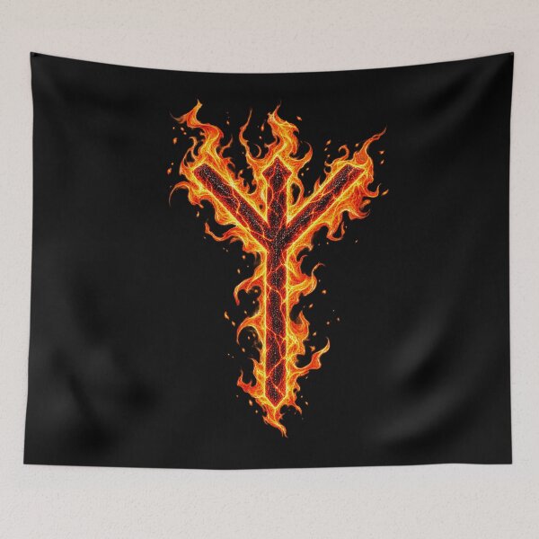 Item preview, Algiz Rune in flame designed and sold by Faust-ART Design.