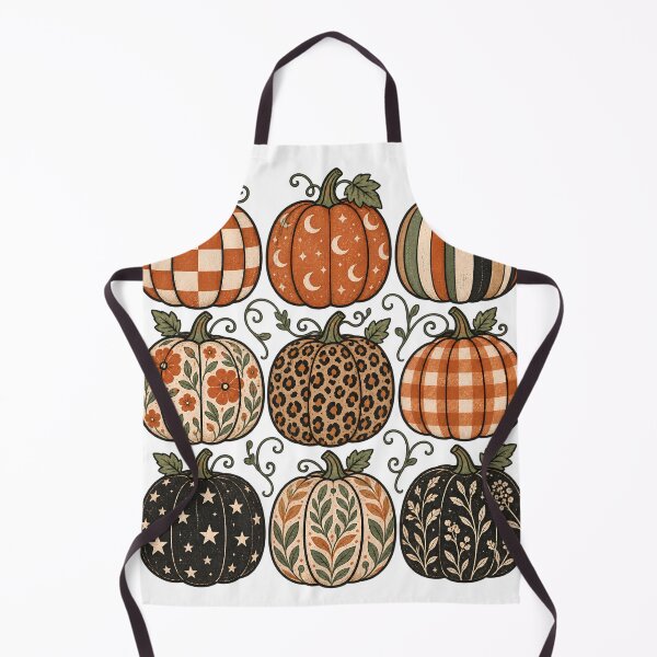 Item preview, Boho Pumpkins – Floral, Checkered and Leopard Print Halloween designed and sold by pinkaesthetik.