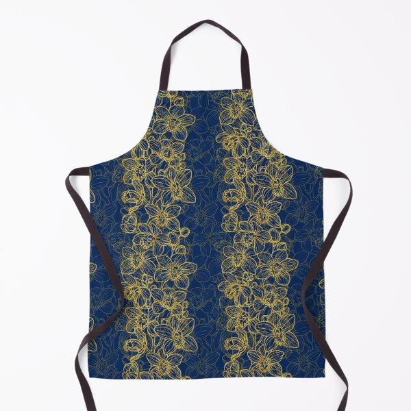 Item preview, of golden line art orchids arranged designed and sold by babanovaesha.