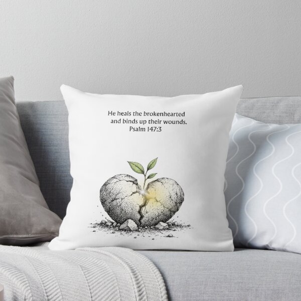 Item preview, He Heals The Brokenhearted - Psalm 147:3 designed and sold by QuietBibleLines.