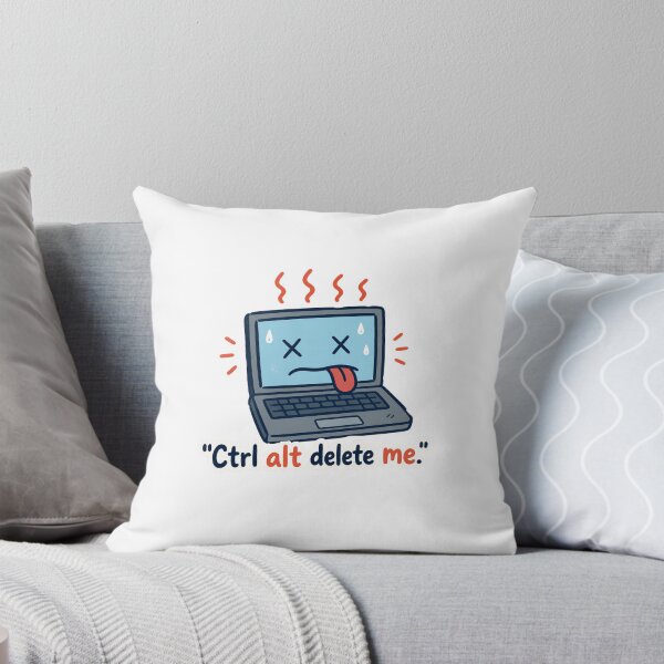 Item preview, Funny Laptop Sticker, Ctrl Alt Delete Me Exhausted designed and sold by ryleemaxwell.