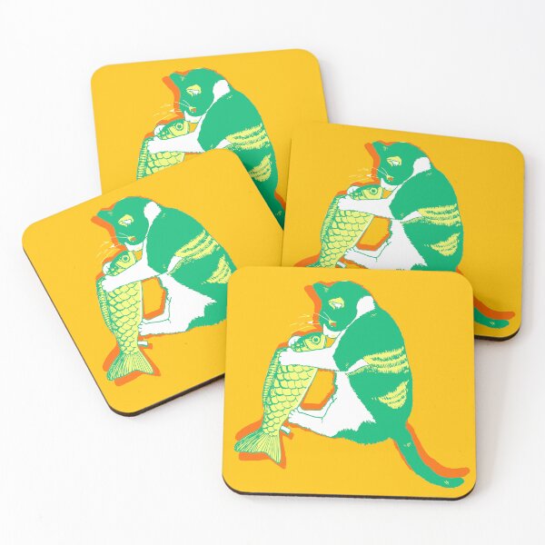 Item preview, Lucy the Cat Playing with Fish Toy designed and sold by 1day1cat.