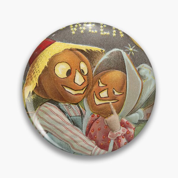 Item preview, Happy Halloween, Pumpkinhead Couple Postcard, 1908 designed and sold by Exhumed Archives.
