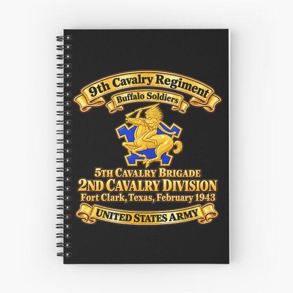 Item preview, 9th Cavalry Regiment - DUI - Buffalo Soldiers - 5th Bde, 2nd Cavalry Div - United States Army - w Scene - Ft Clark Texas, Feb 1943 - 3D - Enhanced designed and sold by Military Insignia Products.