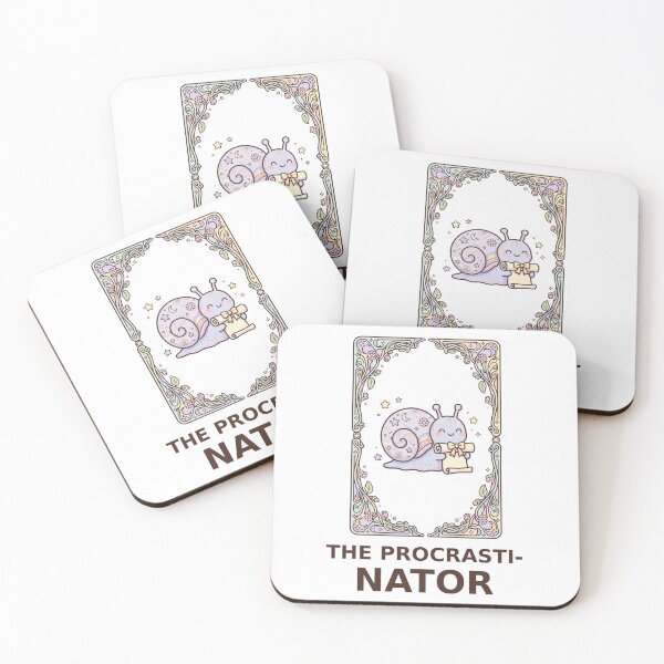 Item preview, The Procrastinator Tarot Card - Kawaii Snail designed and sold by Visual Dept..