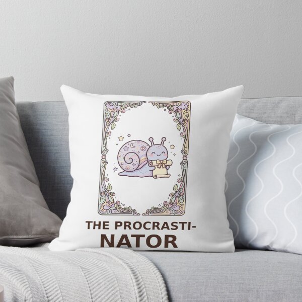 Item preview, The Procrastinator Tarot Card - Kawaii Snail designed and sold by Visual Dept..