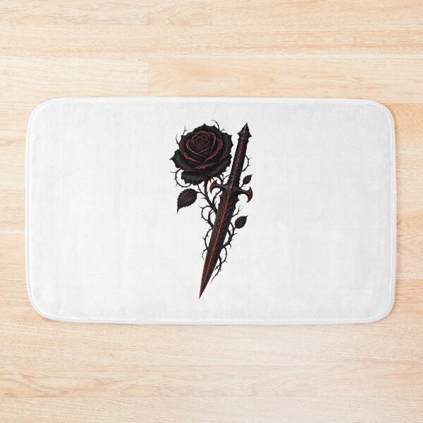 Item preview, Gothic Black Rose Dagger Dark Romance Tattoo Style Gift designed and sold by Artycom.