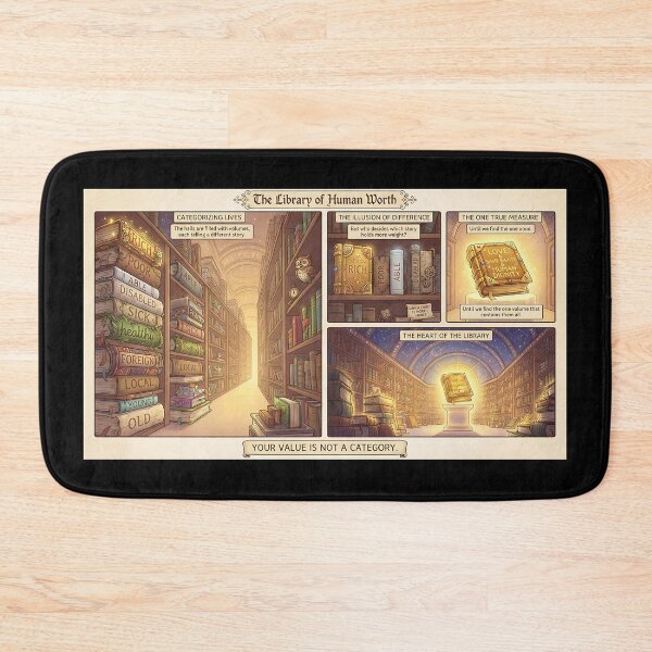 Item preview, Human dignity in the magical library of humanity designed and sold by Mianku | Für das Leben.