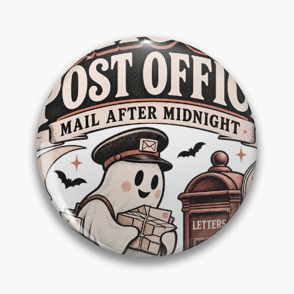 Item preview, Ghost Post Office – Cute Mail Carrier Vintage Halloween designed and sold by pinkaesthetik.