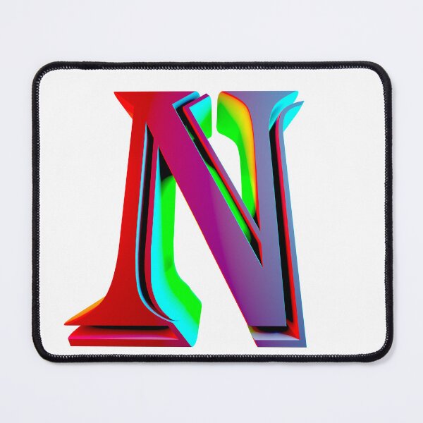 Item preview, Neon 3D Letter N - Retro Synthwave Style designed and sold by Creatigrafo.