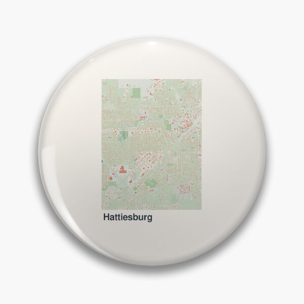 Artikelvorschau, Minimalistische Kartenkunst von Hattiesburg entworfen und verkauft von MapsNerd.
