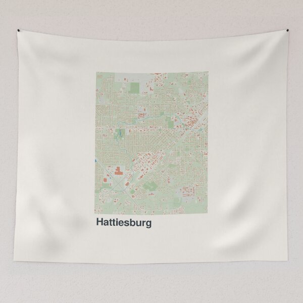 Item preview, Hattiesburg Minimalistic Map Art designed and sold by MapsNerd.