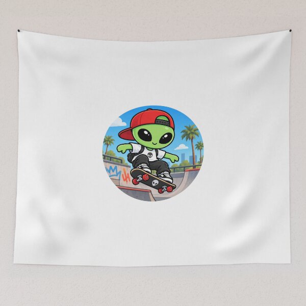 Item preview, Alien Skater | Skateboarding Space designed and sold by fedetrev.