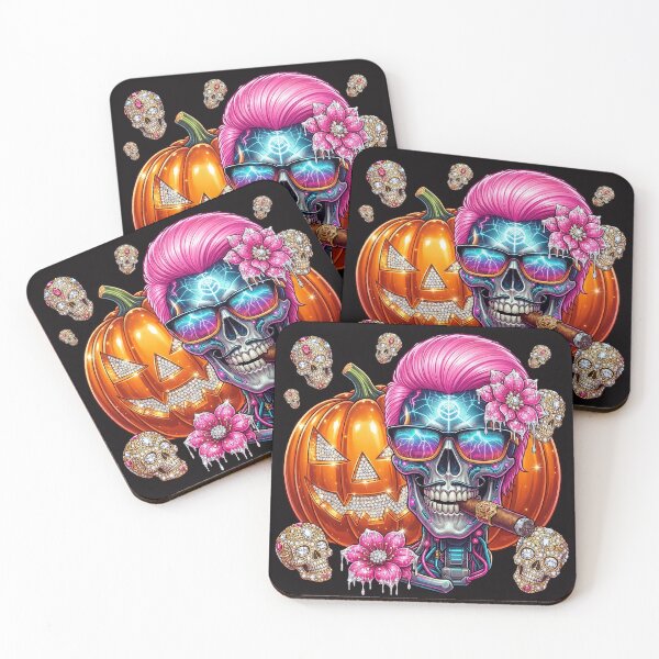 Item preview, Halloween Pink Hair Skull Diamond Cigar designed and sold by Voodoo Store Paranormal Collections.