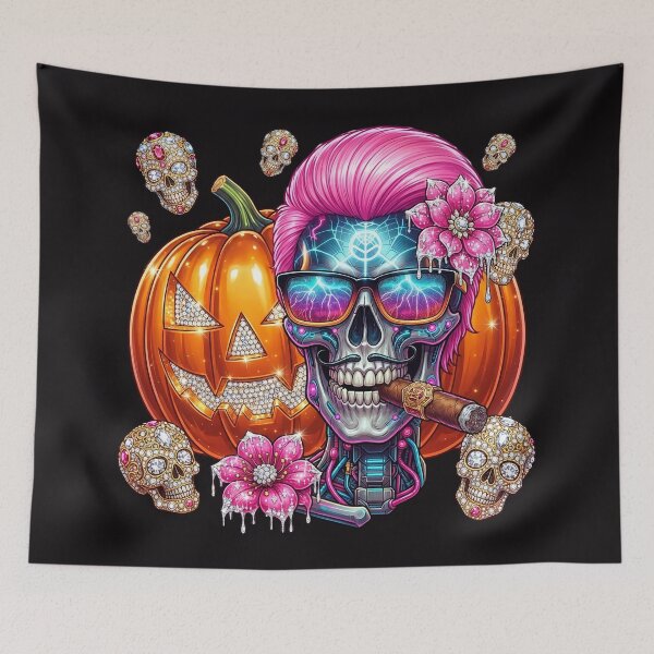 Item preview, Halloween Pink Hair Skull Diamond Cigar designed and sold by Voodoo Store Paranormal Collections.