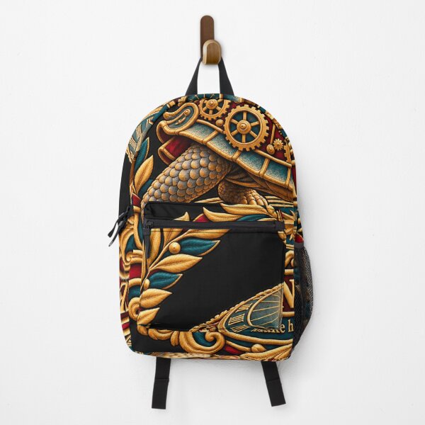 Item preview, Festina Lente Tortoise Embroidery – Make Haste Slowly Sundial Art designed and sold by Emoji Emblems.