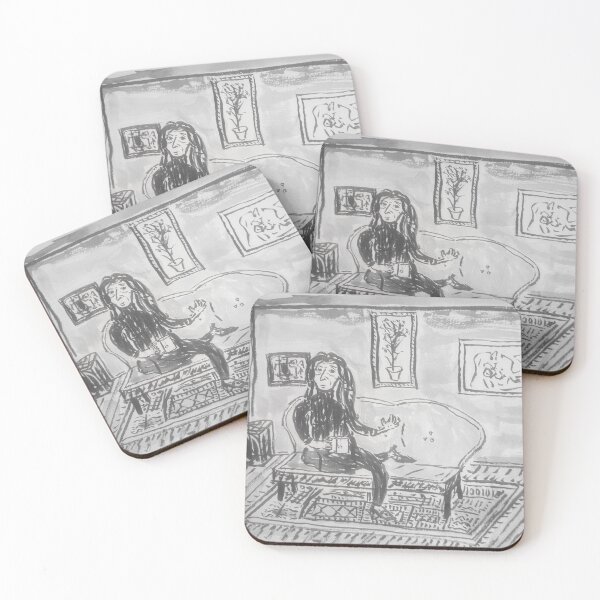 Item preview, Loose ink woman on couch designed and sold by SpiltInk-Design.