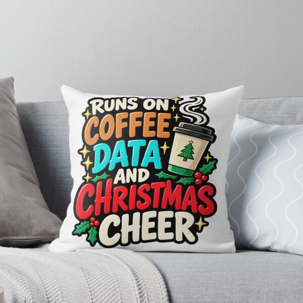 Item preview, Runs On Coffee Data And Christmas Cheer Funny Design designed and sold by Kenzie & Co.