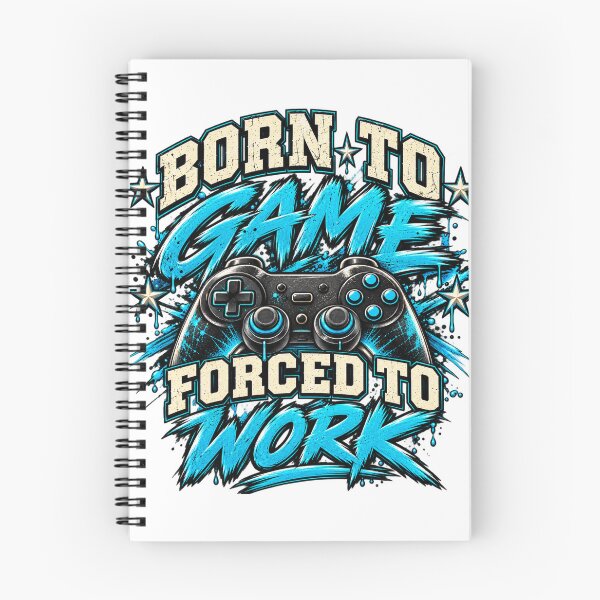 Item preview, Born to Game Forced to Work T-Shirt – Gamer Graphic Tee designed and sold by RG3D Project .